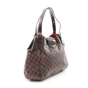 Louis Vuitton Sistine Damier Handbag Leather Canvas Brown